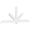 Ekena Millwork Kennewick Architectural Grade PVC Gable Bracket, 108"W x 40 1/2"H x 2"D x 6"F, 9/12 Pitch GBP108X41X0206KEN00 - alternate 1